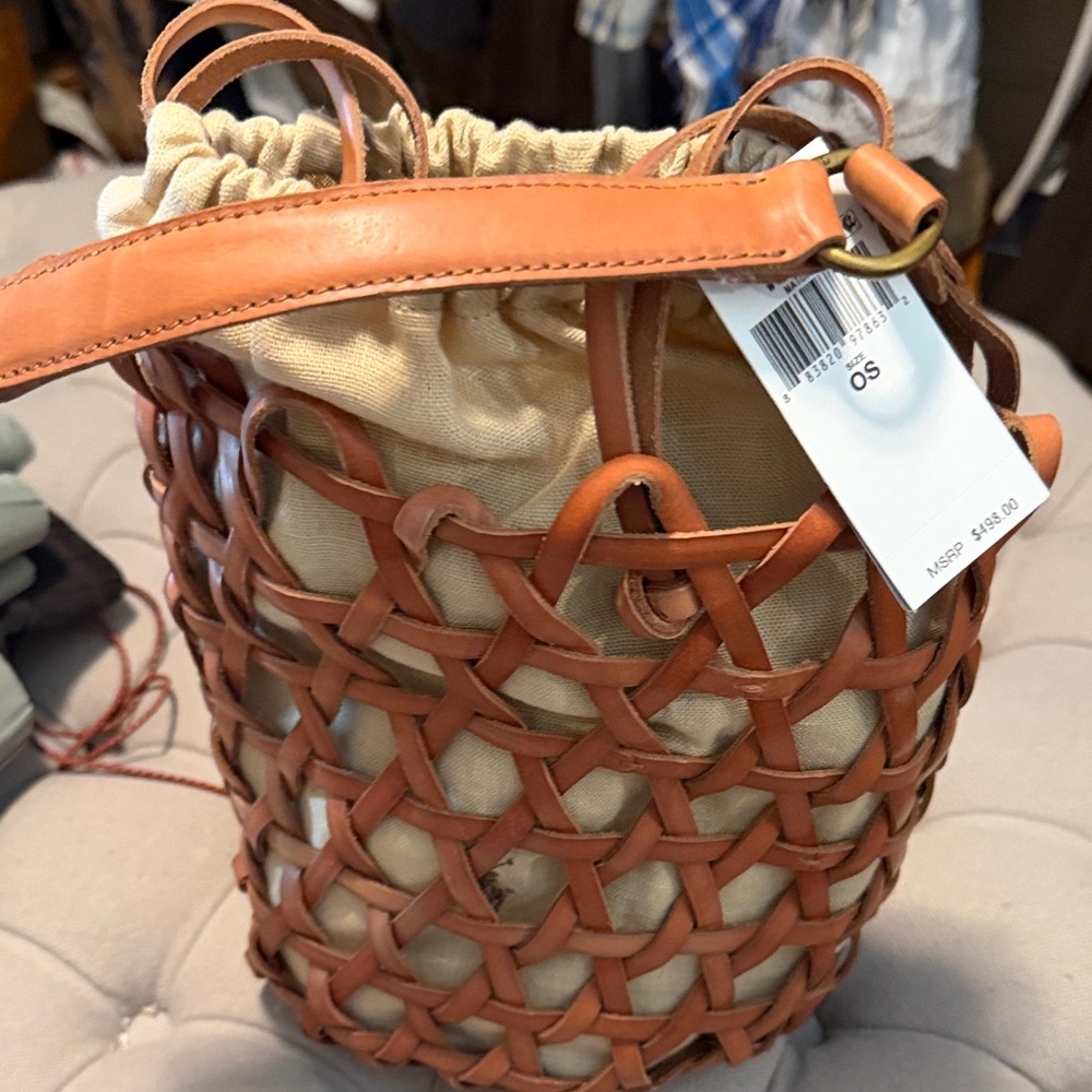 Polo by Ralph Lauren Brown Woven Leather Tote - Picture 6 of 6
